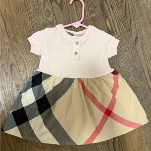 Burberry Kids Dress in Pink and Beige